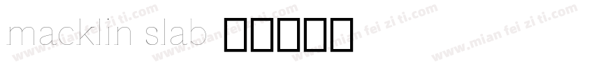 macklin slab字体转换